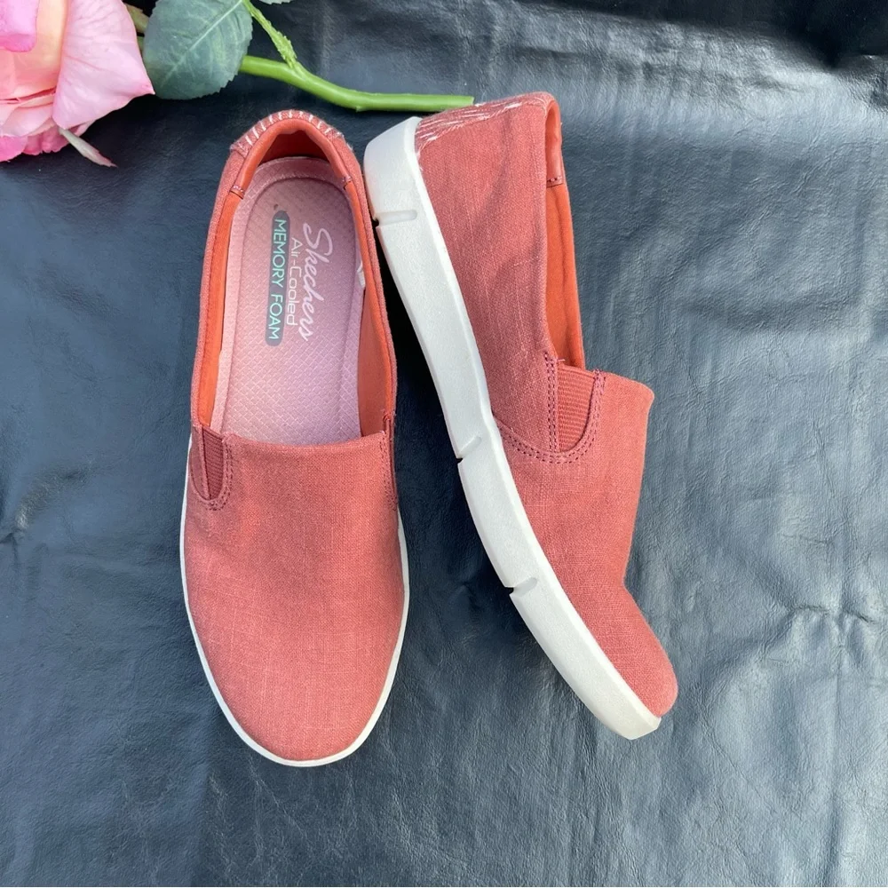 Skechers Breeze St Sunshiny casual Pull On Orange Size 6.5 women’s - Picture 4 of 8
